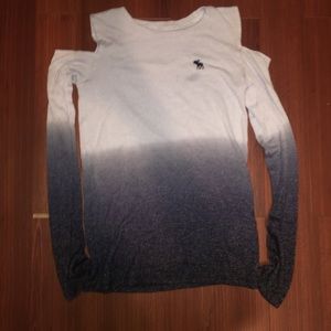 Abercrombie Kids Cold Shoulder Ombré Long Sleeve